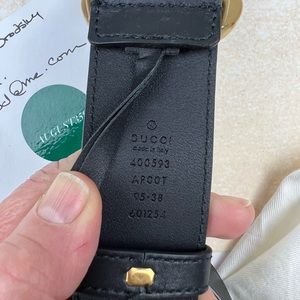 Gucci  gg Marmont belt 95cm like new, Gucci bag , tissue and storage bag.